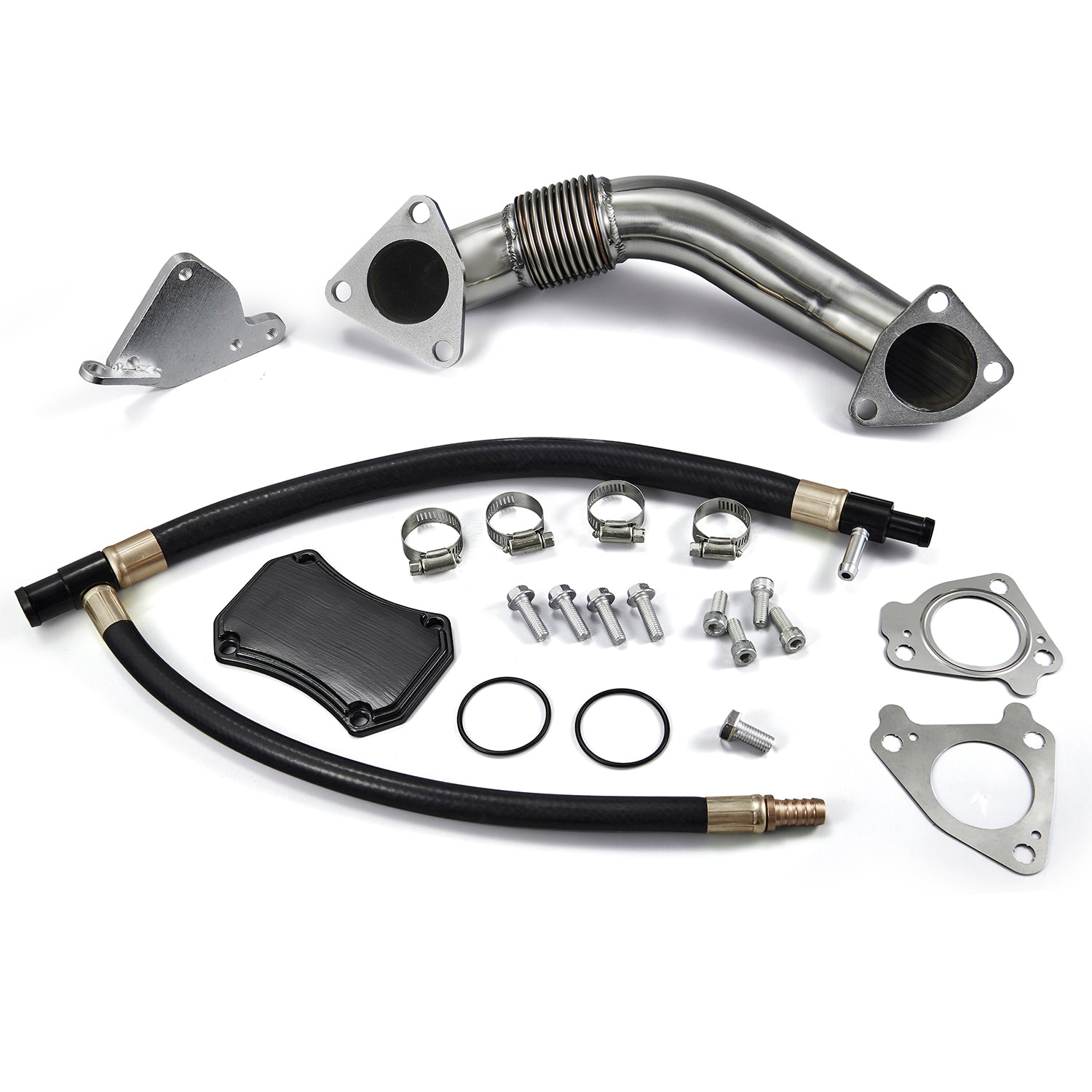 2011-2015 Chevrolet SILVERADO 2500HD/3500HD 6.6L Duramax Diesel EGR Delete & Cooler Race Kit with Up pipe 6599CC V8 OHV Diesel Turbine Engine LML