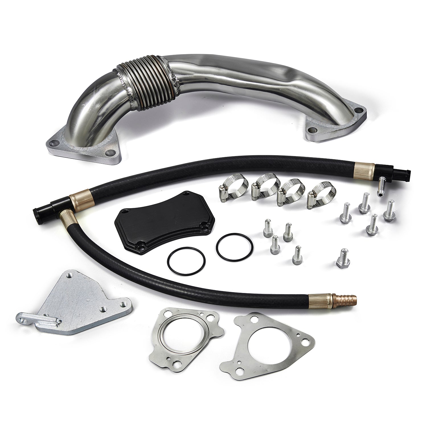 2011-2015 GMC Chevy 6.6L Duramax Diesel EGR Delete & Cooler Race Kit w/ Up pipe Generic