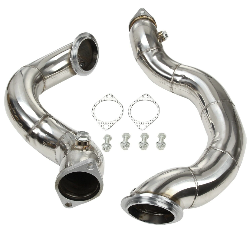 2007-2010 BMW N54 E90/E91/E92/E93/E82/135i/335i Twin Turbo 3 inch Stainless Steel Exhaust Downpipe Pipes compatible Generic