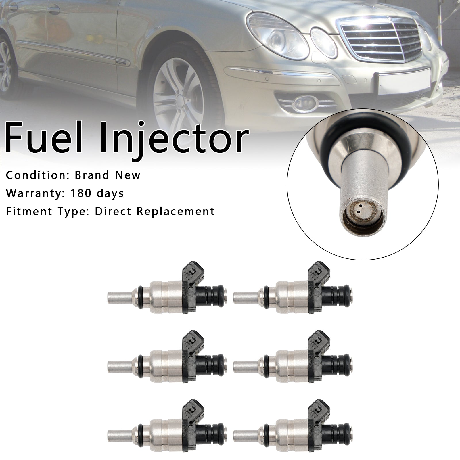 1999-2000 BMW 528i 2.8L 6PCS Fuel Injector 1427240 7546244 13537546244 Generic