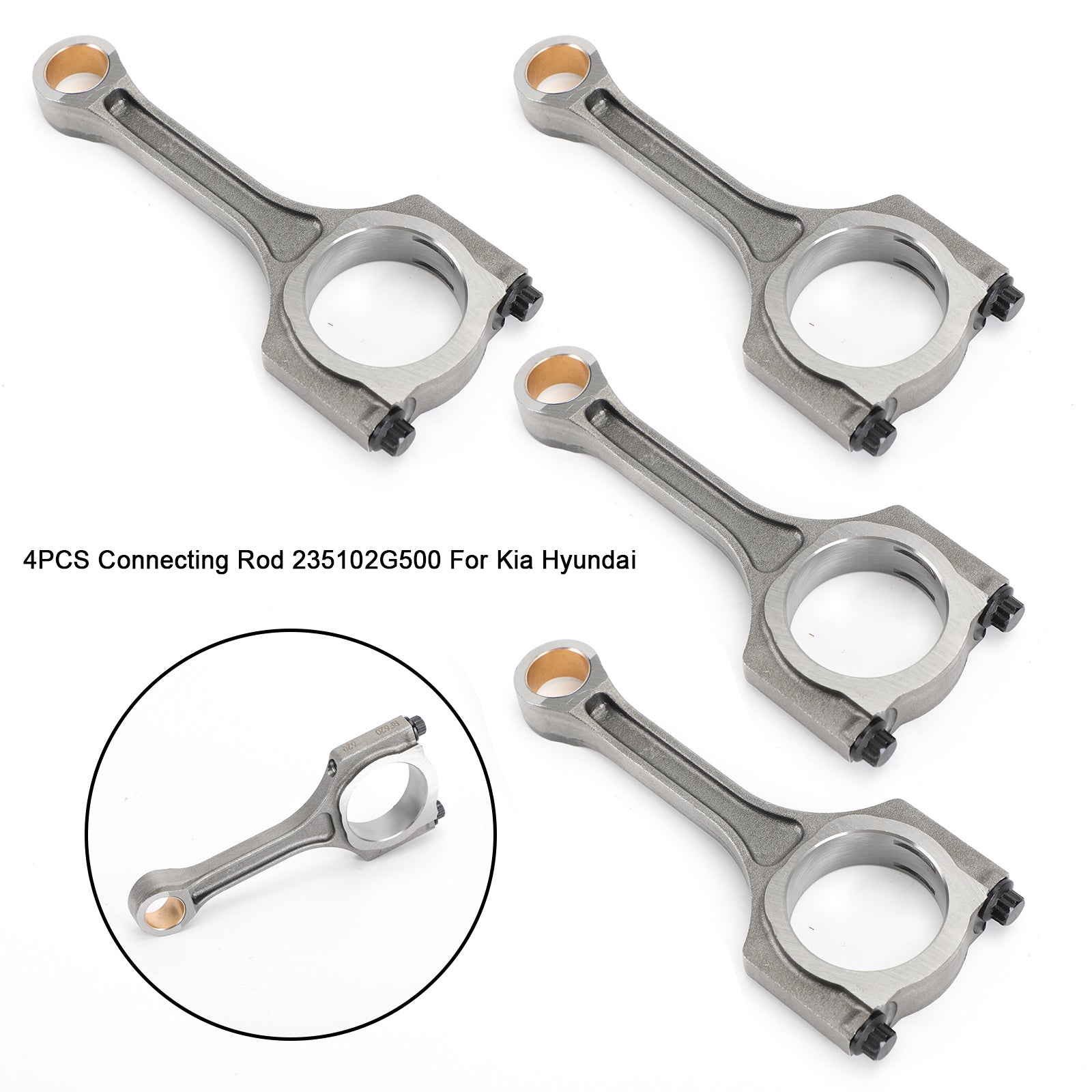 2011-2020 Kia Sorento Sportage Hyundai Sonata 2.4L 4PCS Connecting Rod 235102G500 Generic