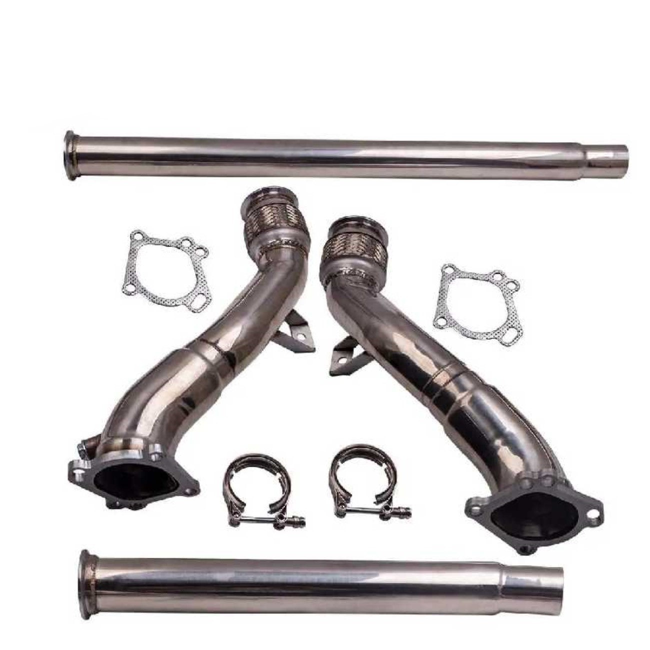 Catless Downpipe Exhaust for 1997-2005 K04/RS6 for Audi S4 B5 A6/Allroad C5 2.7L Turbo 3"-2.5"